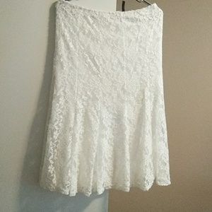 Cream lace skirt